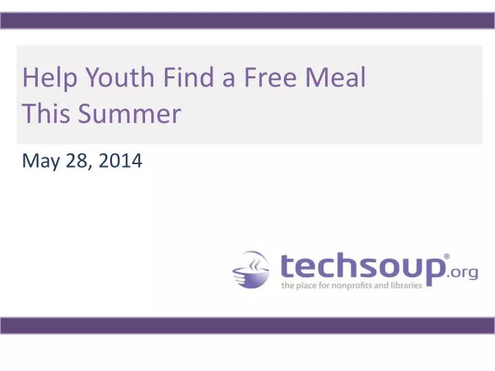 help youth find a free meal this summer