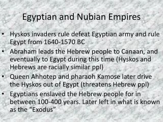 Egyptian and Nubian Empires