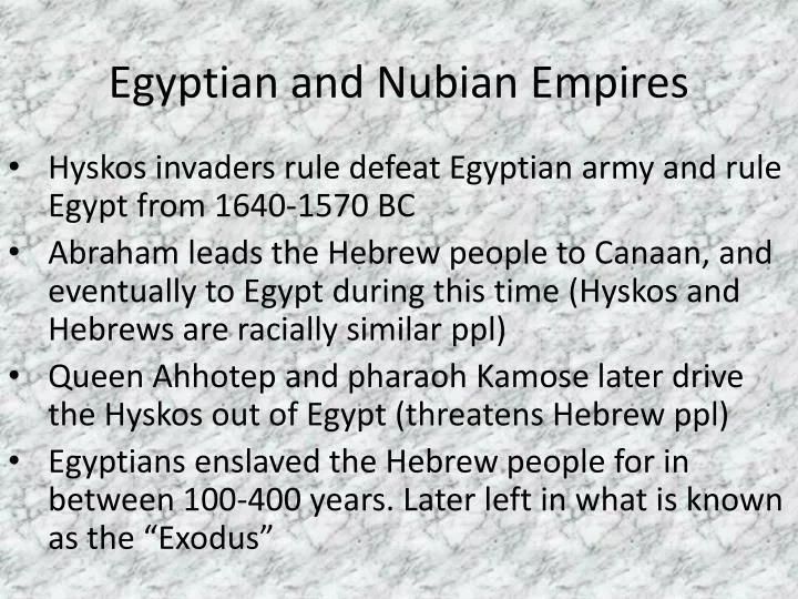 egyptian and nubian empires