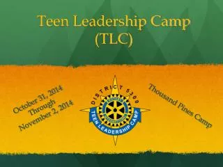 Teen Leadership Camp (TLC)