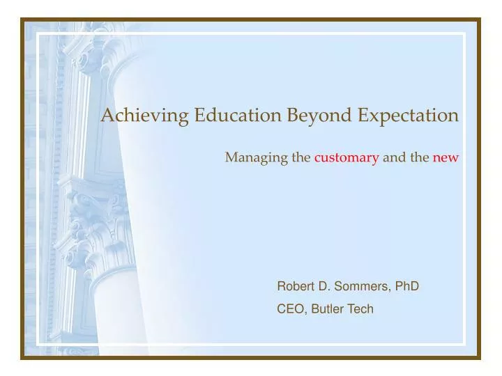 achieving education beyond expectation