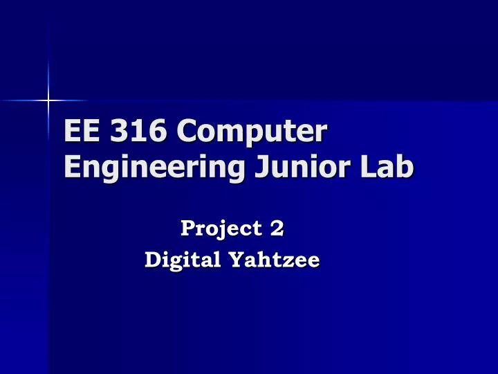 ee 316 computer engineering junior lab