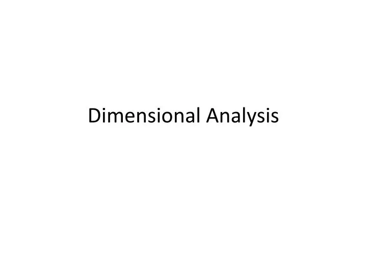 dimensional analysis