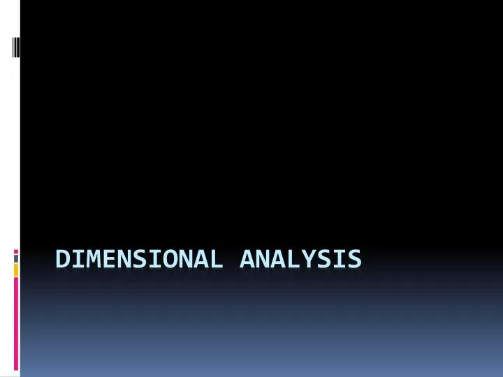 dimensional analysis