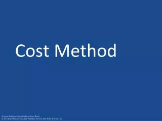 Cost Method