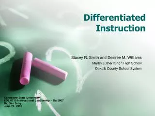 Differentiated Instruction