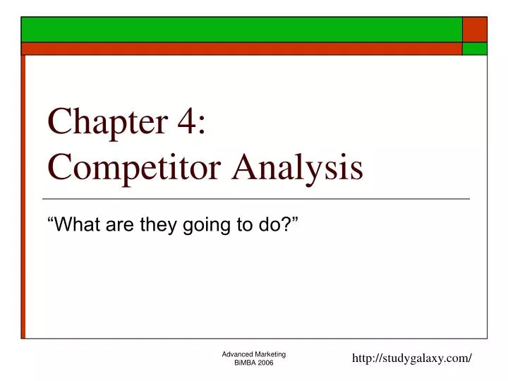 chapter 4 competitor analysis