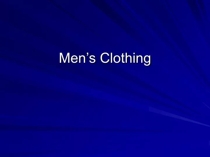 men s clothing