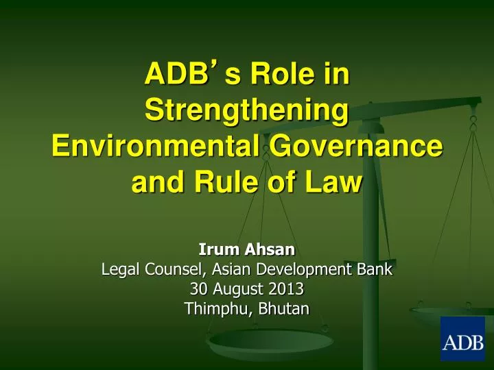adb s role in strengthening environmental governance and rule of law