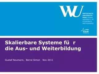 skalierbare systeme fu r die aus und weiterbildung