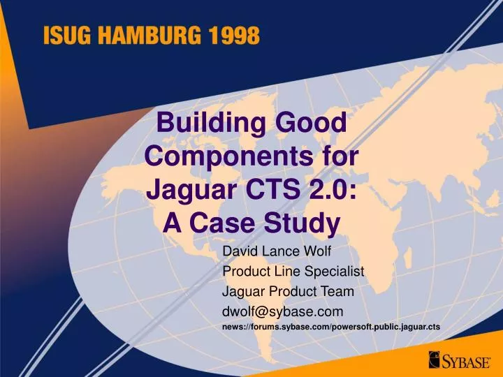 building good components for jaguar cts 2 0 a case study