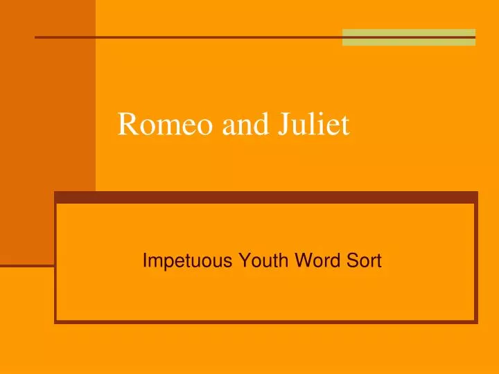 romeo and juliet