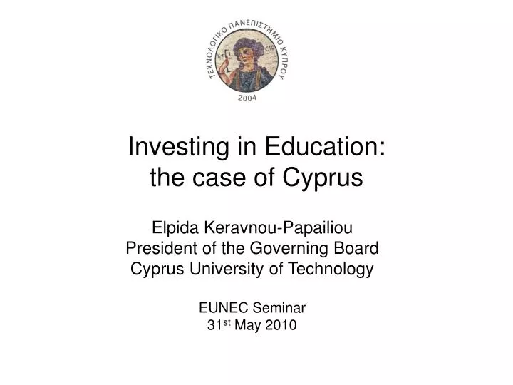 investing in education the case of cyprus