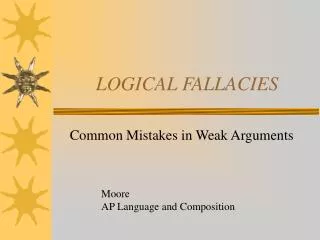 LOGICAL FALLACIES