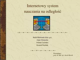 internetowy system nauczania na odleg o