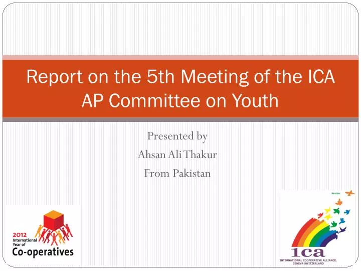 report on the 5th meeting of the ica ap committee on youth