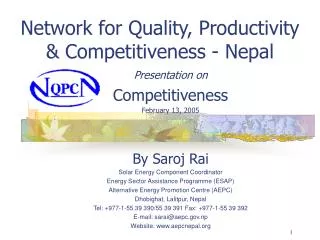 Network for Quality, Productivity &amp; Competitiveness - Nepal