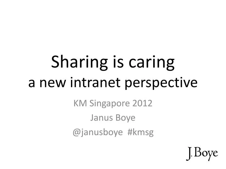 sharing is caring a new intranet perspective