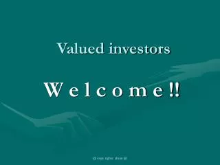 Valued investors