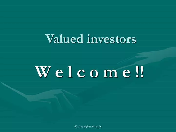 valued investors