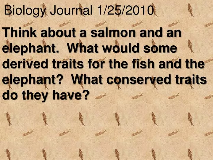 biology journal 1 25 2010