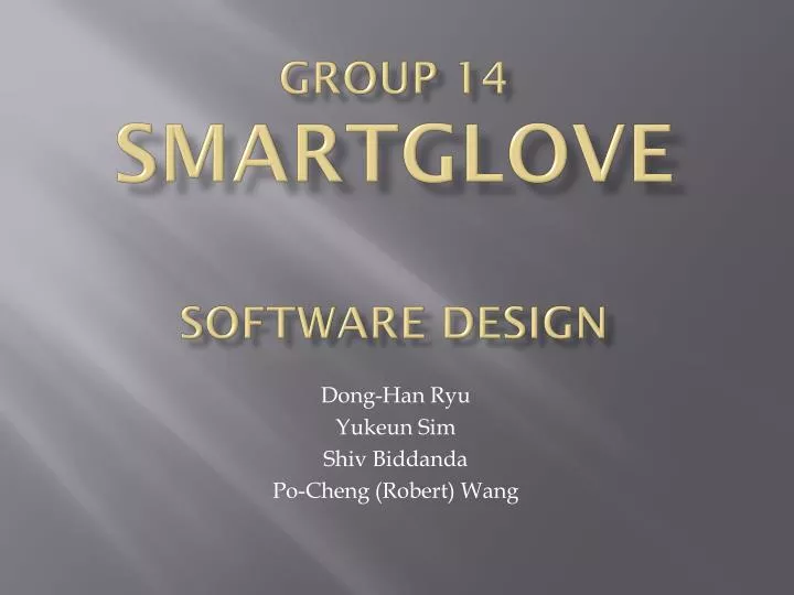 group 14 smartglove software design