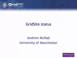 GridSite status