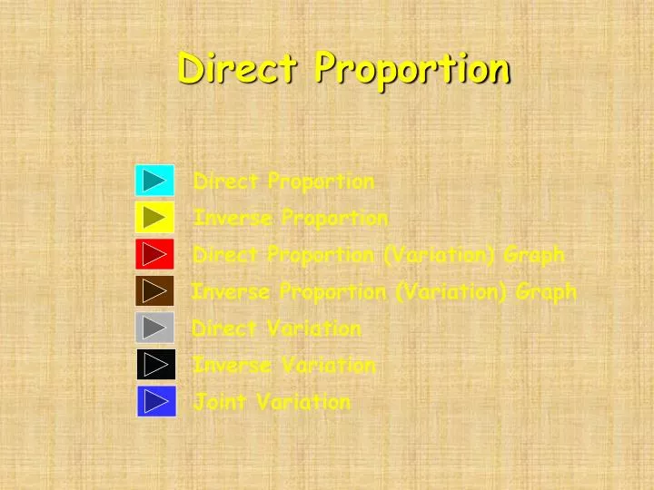 direct proportion