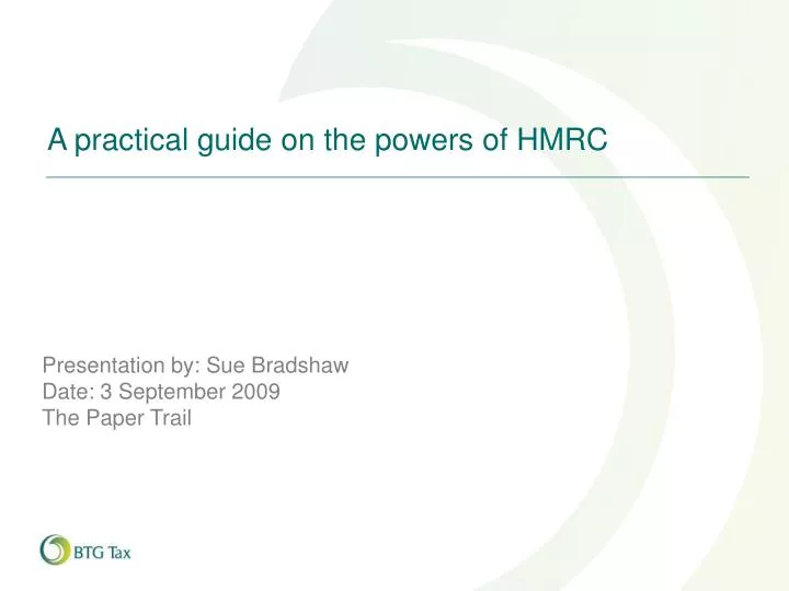 a practical guide on the powers of hmrc