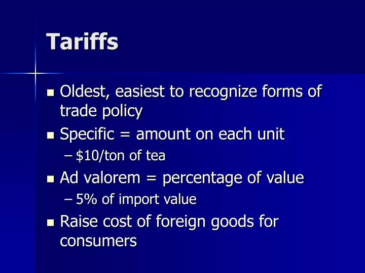tariffs