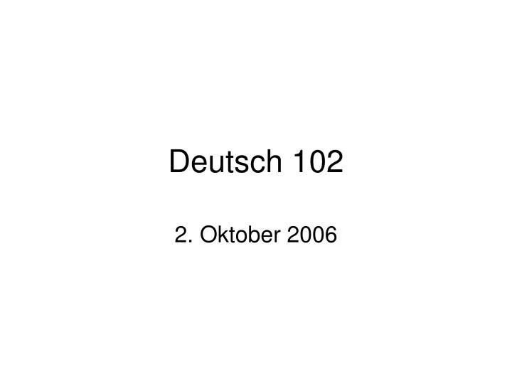 deutsch 102