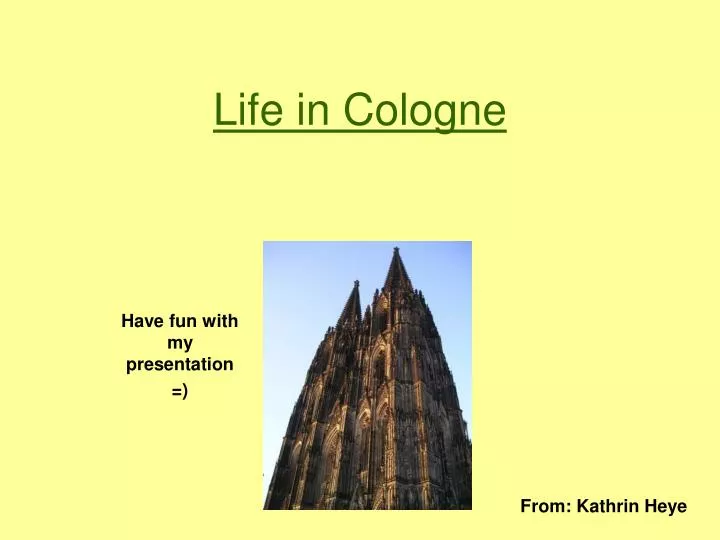 life in cologne