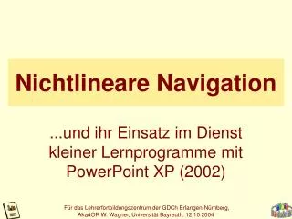 nichtlineare navigation