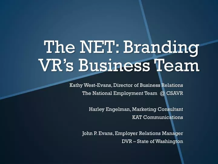 the net branding vr s business team