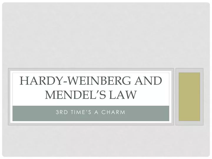 hardy weinberg and mendel s law