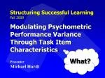 Structuring Successful Learning Fall 2009 - slide 1