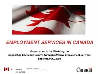 EMPLOYMENT SERVICES IN CANADA
