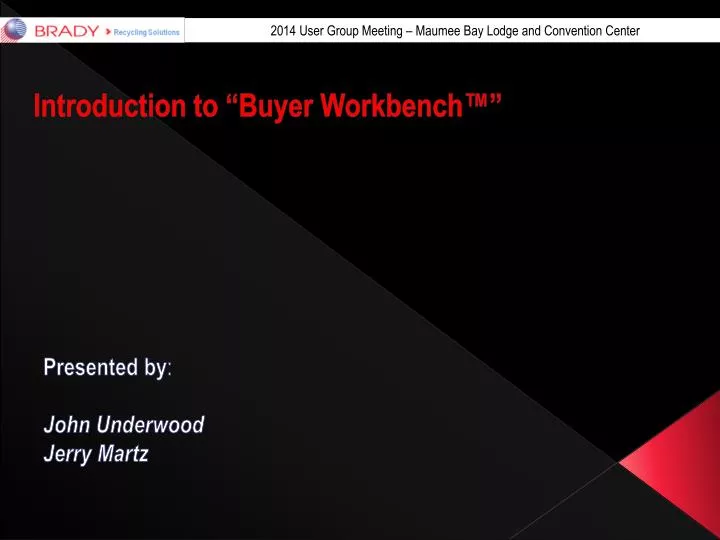 introduction to buyer workbench