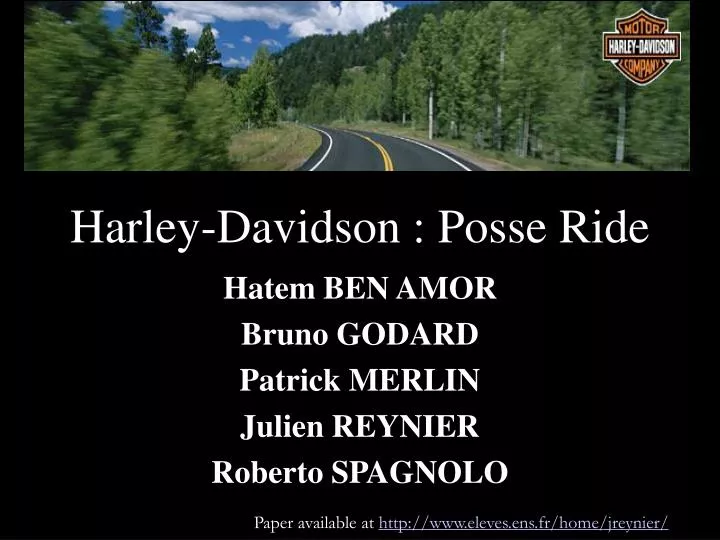 harley davidson posse ride