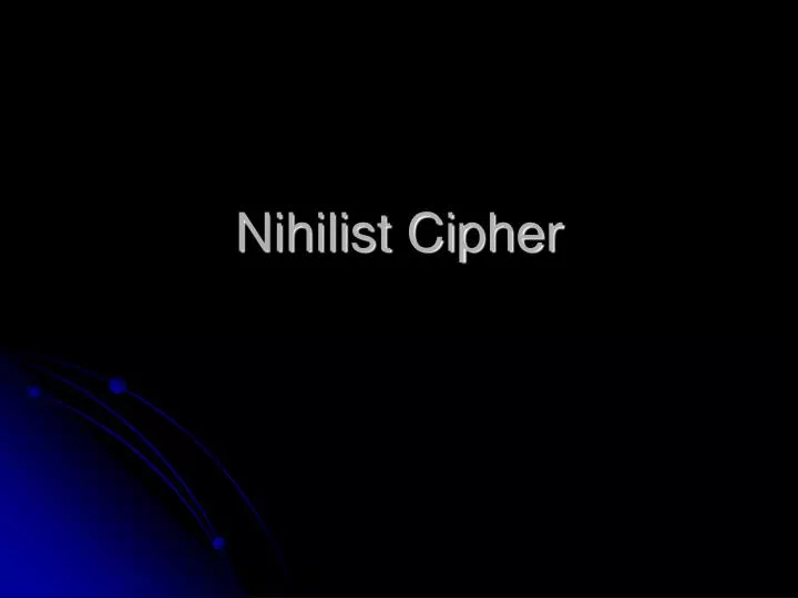 nihilist cipher