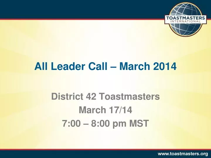 all leader call march 2014