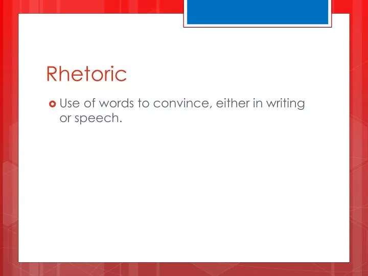 rhetoric