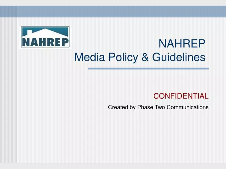 nahrep media policy guidelines