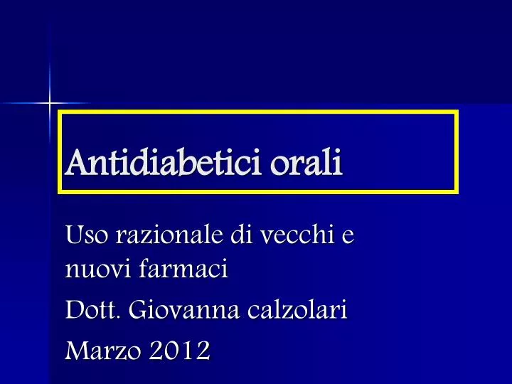 antidiabetici orali