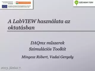 a labview haszn lata az oktat sban