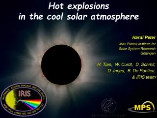 Hot explosions in the cool solar atmosphere