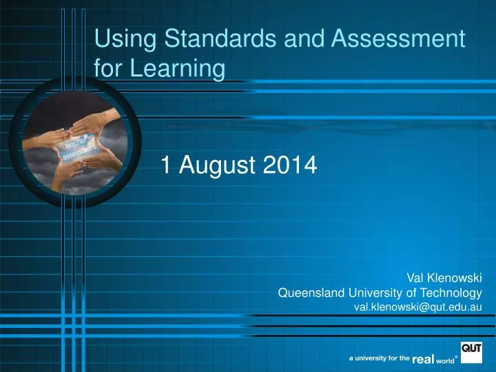 using standards and assessment for learning