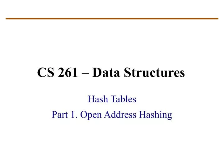 cs 261 data structures