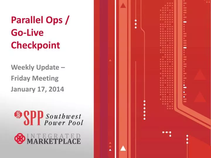 parallel ops go live checkpoint
