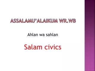 assalamu alaikum wr wb